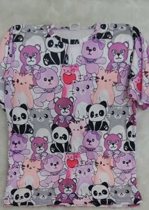 Cute Cartoon Print Top