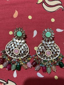 Colorful Beaded Indian Earrings