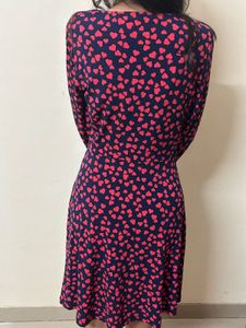 Oasis Heart Print Wrap Dress
