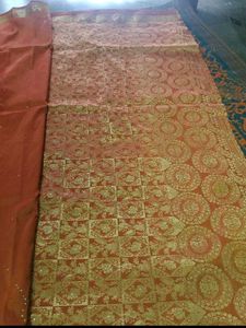 Elegant  Saree with Gold Border