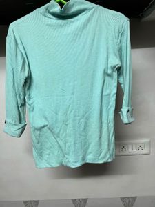 Mint Green Turtleneck Top