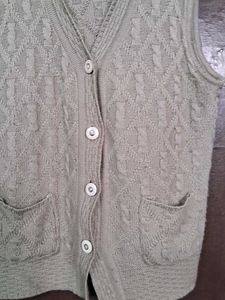 Vintage Sleeveless Cardigan Vest