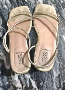 Shimmer Strap Satin Heels