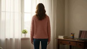 Pink Fuzzy Knit Sweater
