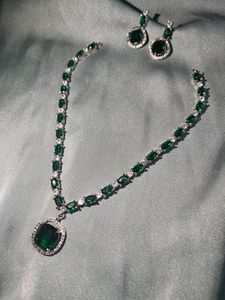 American Diamond Emerald Green Jewellery