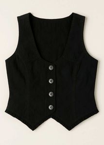 Vintage Black Denim Vest 🖤