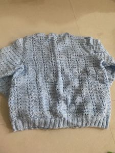 Blue Knit Cardigan