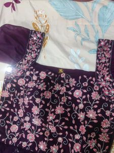 Embroidered Georgette Kurta and Sharara set