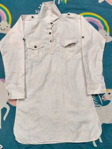 White Button-Down Tunic