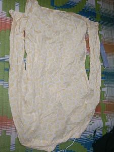 Yellow Pure Cottan Kurta Type Tshirt