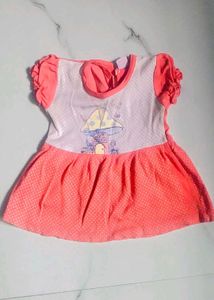 Cute Baby Girl Dress with Mushroom Design