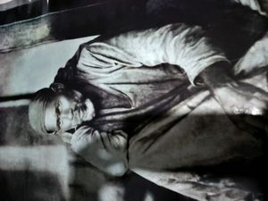 Big Sai Baba Black And White Photo