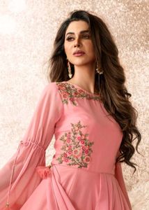 Elegant Pink anarkali gown
