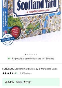 Scotland Yard Board Game