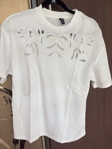 White Oversized Motif T-Shirt