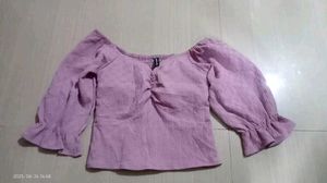 Purple Ruched Top - Size S