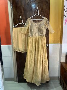 34 bust Elegant Ethnic Gown with dupatta