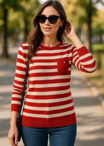 Pinterest Crochet Red Pullover A