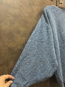 Stylish Blue Knit Sweater xxl