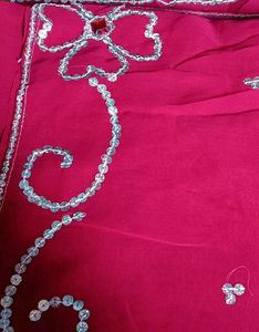 Sequence Red Color Saree