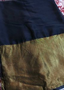 Black/Gold Colour Net Saree