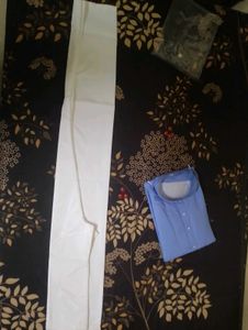 Men&#39;s Kurta Set - Blue &amp; White