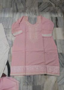 Kurta +Embroidery Work Bottom+Duppta