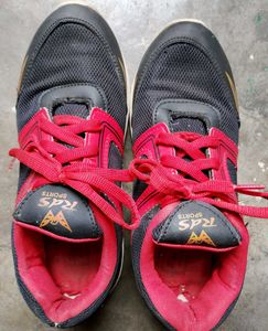 RDS Sports Black &amp; Red Sneakers