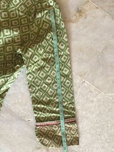Cotton BIBA Green Print Dress/Kurta