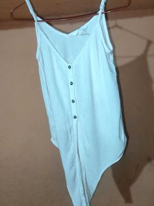 White Button-Down Bodysuit