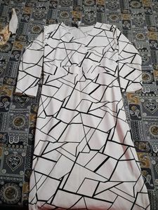 Chic Geometric Print Midi Dress