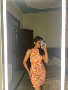 Retro Swirl Mini Dress