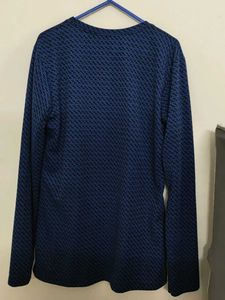 A-line Navy Blue Modest Top