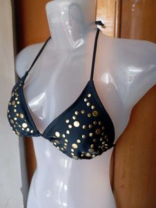 Black &amp; Gold Bikini Top