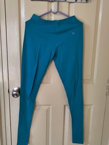 V Star Sea Green Colour Leggings