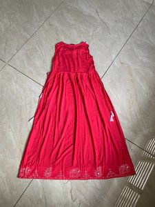 Rose Colour Ethnic Dress