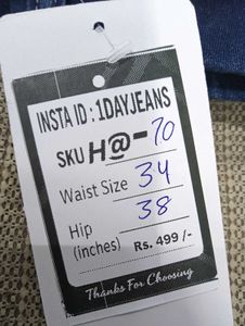 H@70 Size-34 (Sale) Latest Ladies high waist Jeans