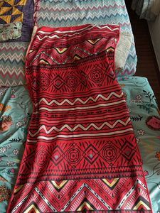 Red Aztec Print Blanket