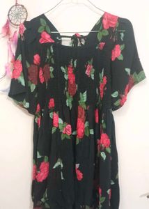 Floral Black Dress
