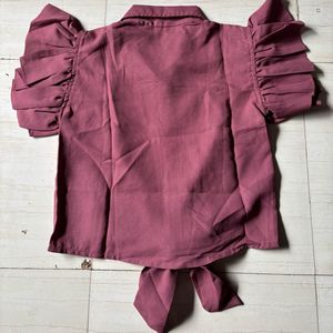 Stylish Ruffle Sleeve shirt 👚