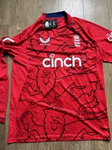 England Cricket Jersey - Red, Long Sleeve