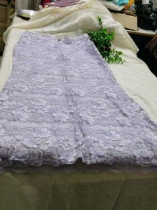 Elegant Lavender Lace Skirt
