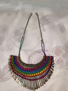 Rainbow Fringe Necklace