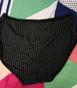 Black &amp; White Polka Dot Panties
