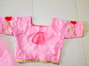 Pink Embroidered Lehenga Choli Set