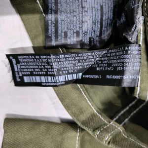 Zara Green Shirt Jacket Shacket