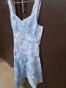 Sky Blue Cotton Dress