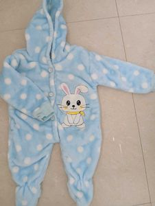 Blue Bunny Fleece Onesie