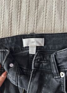 H&amp;M charcoal straight fit jeans