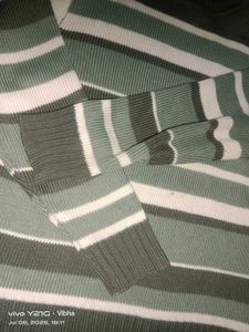 Striped Turtleneck Sweater